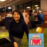Yifan Lu, a first-year MIT Sloan student, founded the indoor lawn installation at the MIT Student Center.