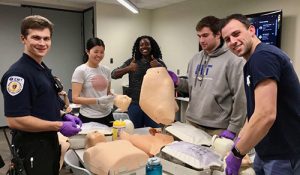 MIT EMS volunteers and graduate students