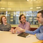 Left to right: Senior Lecturer Dawn Wendell and seniors Gabriel Ginorio and Drew Bent launched the x-terms spring pilot.