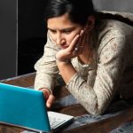 Women using a laptop computer.