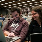 “When I first started Python, I basically felt like I was learning some unfathomable witchcraft. Many of the concepts still feel hard to grasp for me, and that sort of feeling is what made me love it,” says second-year student James Quigley. He is featured with Ana Bell, a lecturer in the Electrical Engineering and Computer Science Department at MIT.