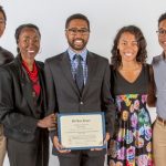 Phi Beta Kappa inductee Michael Feffer '18 with members of his family