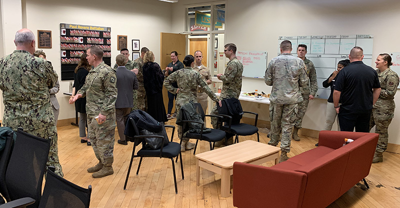 ROTC hosted a social for members of the OVC HQ staff in W59.