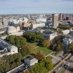 aerial shot of MIT campus