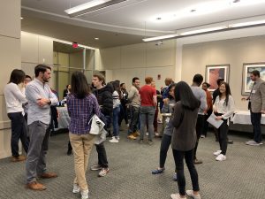 Students and alumni connecting at the Mixer event