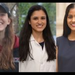 Left to right: Katie Collins, Vaishnavi Phadnis, and Vaibhavi Shah are three of the 396 undergraduates in the United States to receive 2020-21 Goldwater Scholarships.